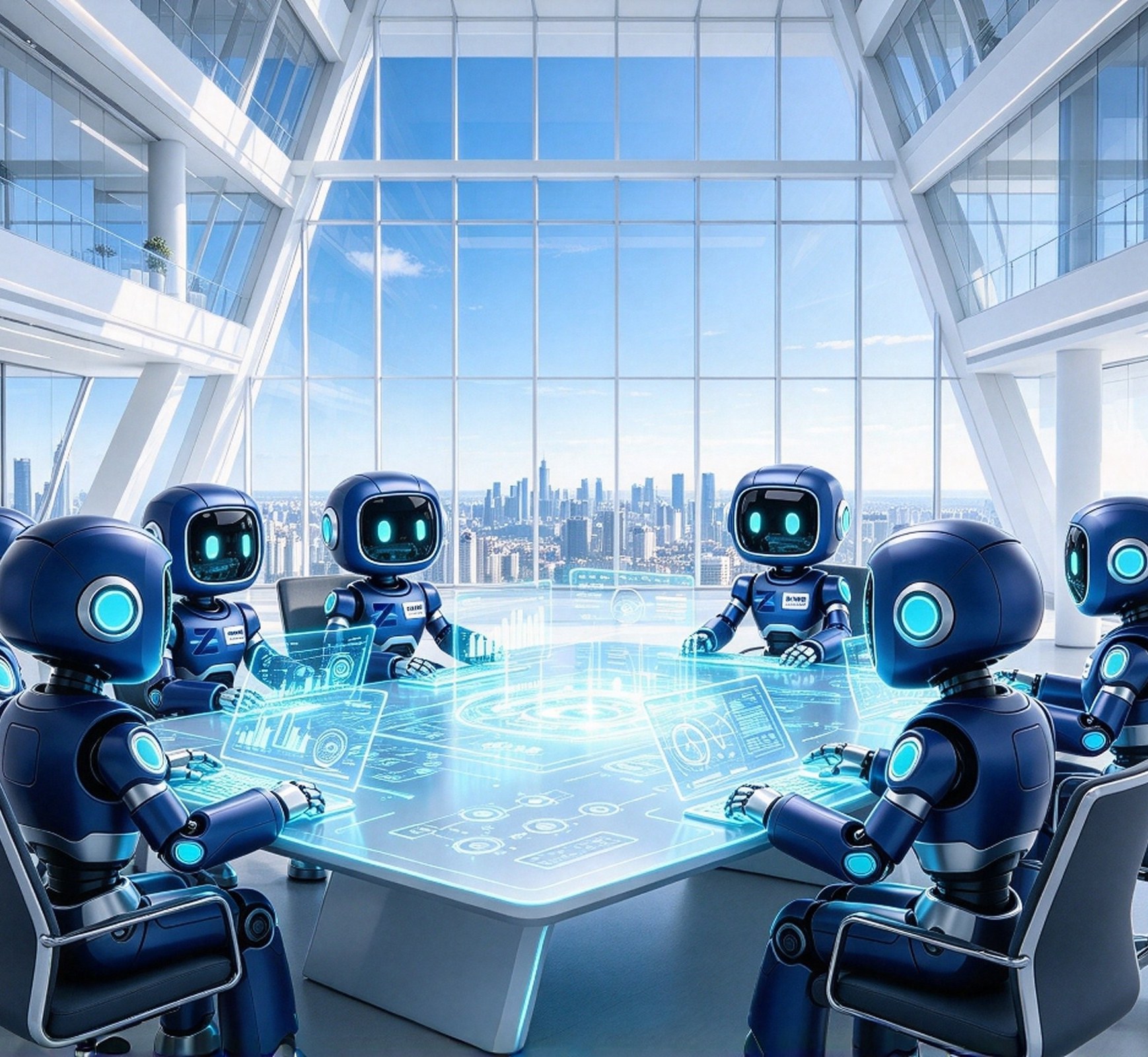 四类 AI 数字员工协同工作